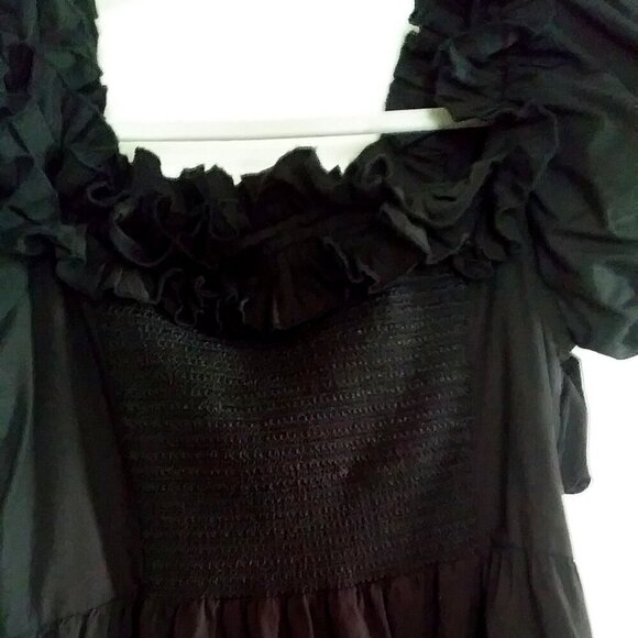 Anthropologie Love the Label Black Off-Shoulder Mini Dress - Picture 11 of 13
